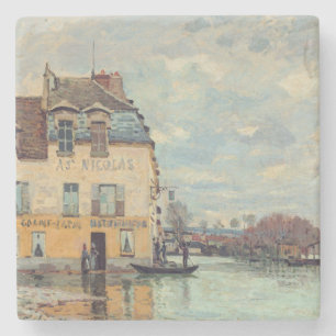 Porta-copo De Pedra Alfred Sisley - Inundação em Port-Marly 1872