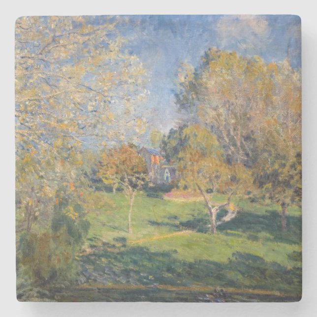 Porta-copo De Pedra Alfred Sisley - O Jardim de Hoschede, Montgeron (Frente)