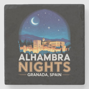 Porta-copo De Pedra Alhambra Nights - Granada Espanha