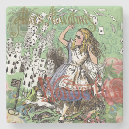 Porta-copo De Pedra alice cards maravilderland hatrabbit