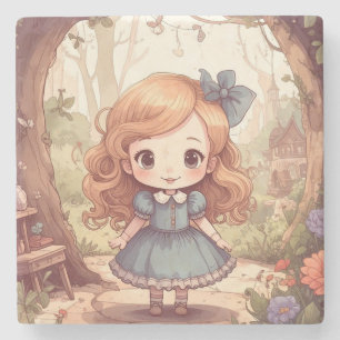 Porta-copo De Pedra Alice Divertida Aventuras País das Maravilhas Arte
