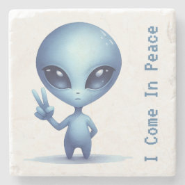 Porta-copo De Pedra Alienígena - Eu Vim Em Paz