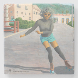 Porta-copo De Pedra Alienígena Roller Skating Fantasy Stone Porta copo