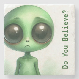 Porta-copo De Pedra Alienígena Triste - Acredita?