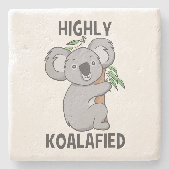 Porta-copo De Pedra Altamente Koalafied Koala (Frente)
