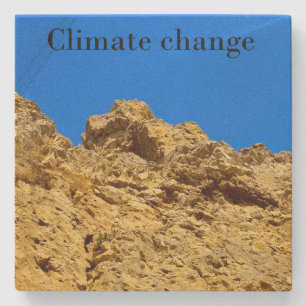 Porta-copo De Pedra Alterações climáticas cuidam do ambiente