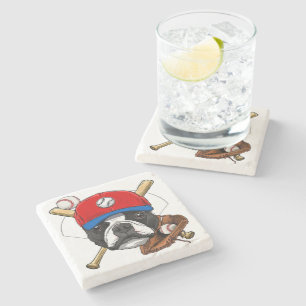 Porta-copo De Pedra Ama do Boston Terrier Stone Coaster  Pedra de Amor