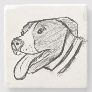 Porta-copo De Pedra amante de os animais de foto-cão desenhado pela m