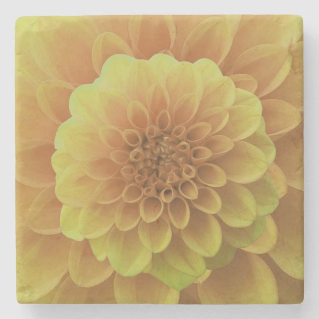 Porta-copo De Pedra Amarelo Dahlia (Frente)