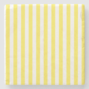 Porta-copo De Pedra Amarelo e Branco, Porta copos de Stripes Quadradas