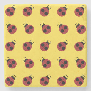 Porta-copo De Pedra Amarelo - Ladybug gráfico