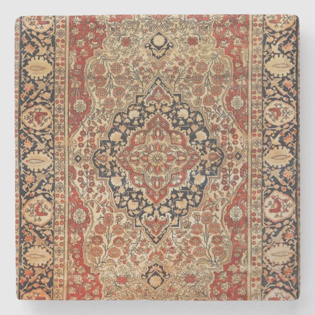 Porta-copo De Pedra Amarelo-laranja-queimado-Caxan-persa  (Frente)