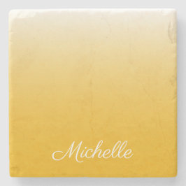 Porta-copo De Pedra Ambre verde personalizada