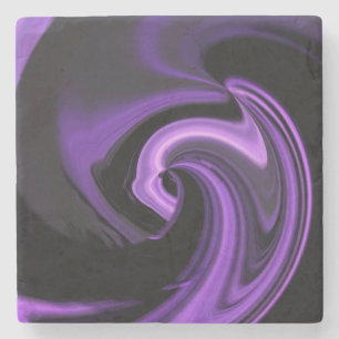 Porta-copo De Pedra Ametist Purple Abstrato Heart