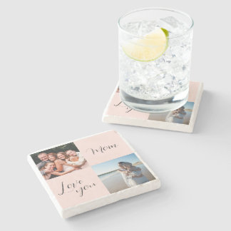 Porta-copo De Pedra "Amo-te mãe" presente de fotografia sentimental pa