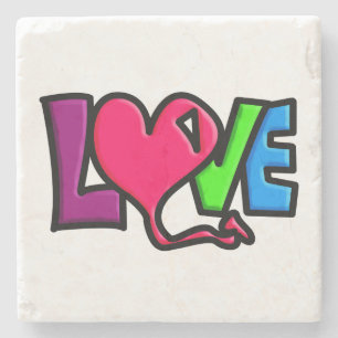 Porta-copo De Pedra Amor