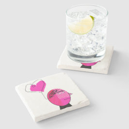 Porta-copo De Pedra Amor à mente