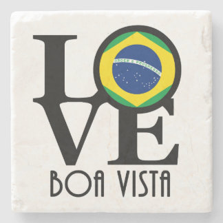 Porta-copo De Pedra AMOR Boa Vista Brasil