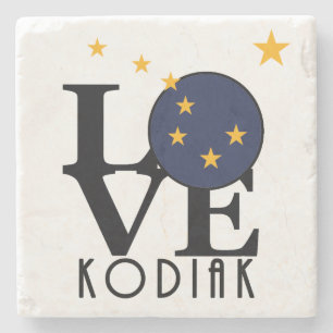 Porta-copo De Pedra AMOR Kodiak Alaska