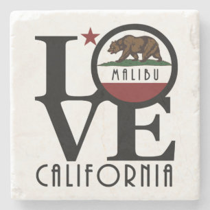 Porta-copo De Pedra AMOR Malibu Califórnia