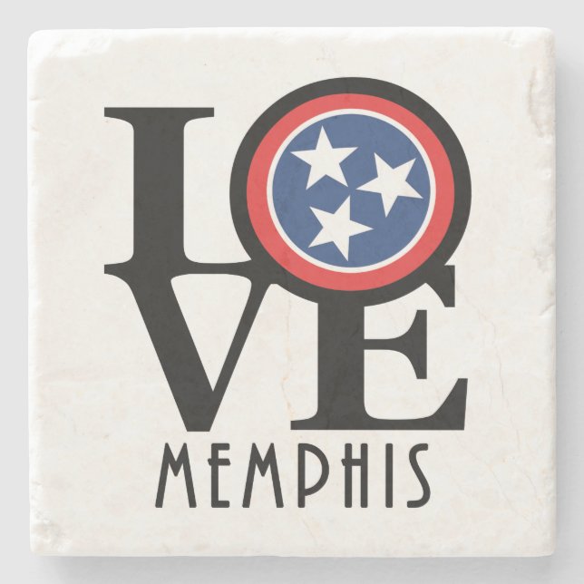Porta-copo De Pedra AMOR Memphis (Frente)
