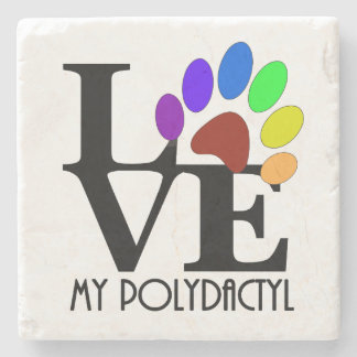 Porta-copo De Pedra AMOR Meu Polidátilo