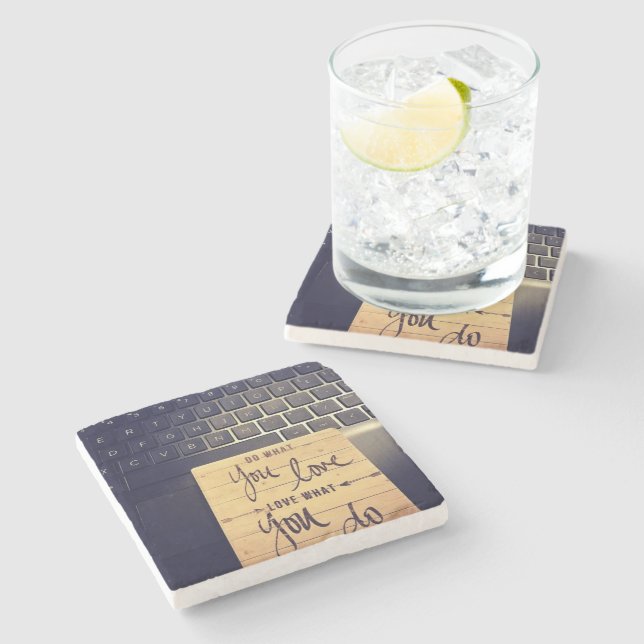 PORTA-COPO DE PEDRA AMOR O QUE VOCÊ FAZ PEDRA DE COPO (Lateral)