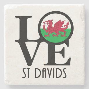 Porta-copo De Pedra AMOR Rua Davids Wales