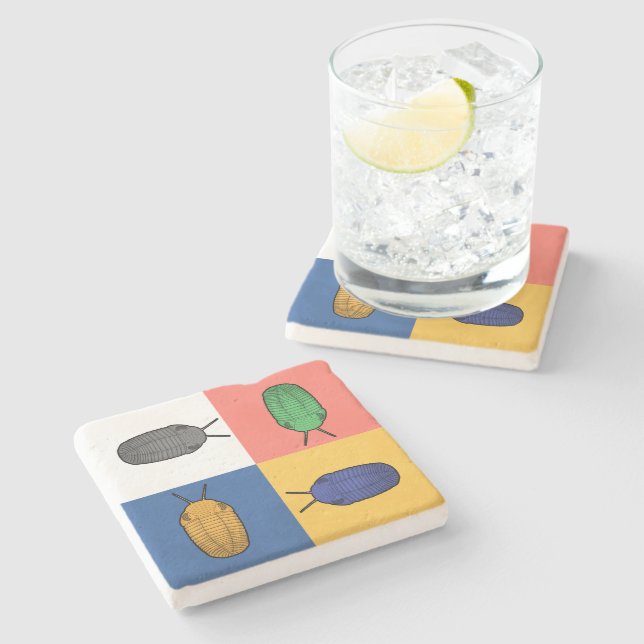 Porta-copo De Pedra Animal pré-histórico da dança quadrada de quatro (Lateral)