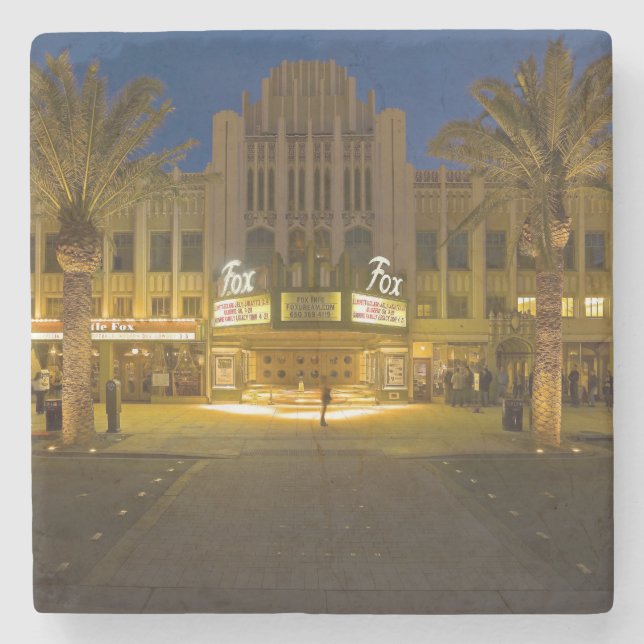 Porta-copo De Pedra Aniversário de Redwood City 150th (Frente)