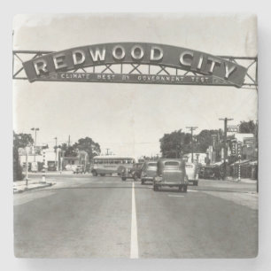 Porta-copo De Pedra Aniversário de Redwood City 150th