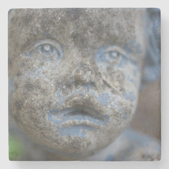 Porta-copo De Pedra Anjo azul (Frente)