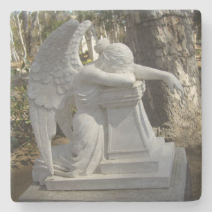 Porta-copo De Pedra Anjo chorando