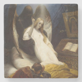 Porta-copo De Pedra Anjo da Morte (Indo ao Céu) (Horace Vernet)