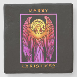 Porta-copo De Pedra Anjo de Vidro Obtido