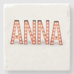 Porta-copo De Pedra Anna Marquee Lights