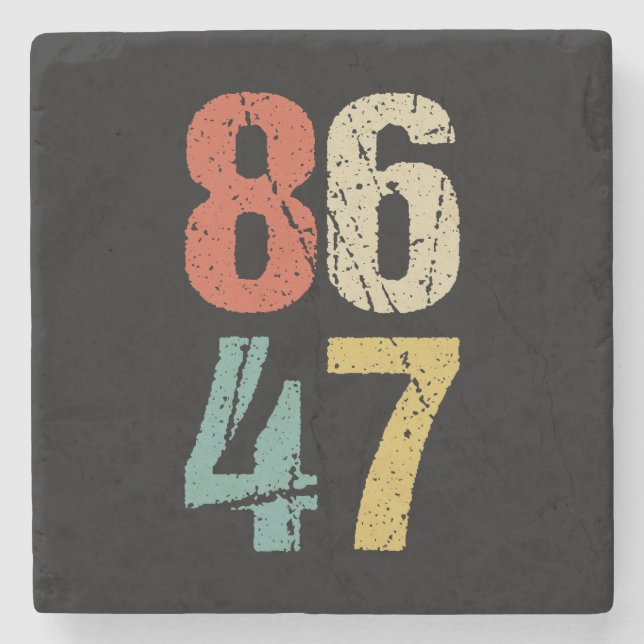 Porta-copo De Pedra Anti-Trump - 86 47 I (Frente)