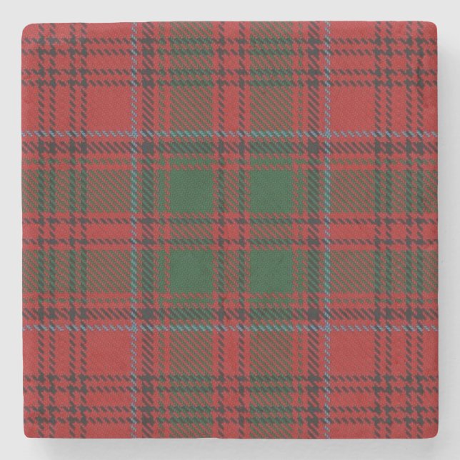Porta-copo De Pedra Antigo Escots Tavern Clan Grant Tartan (Frente)