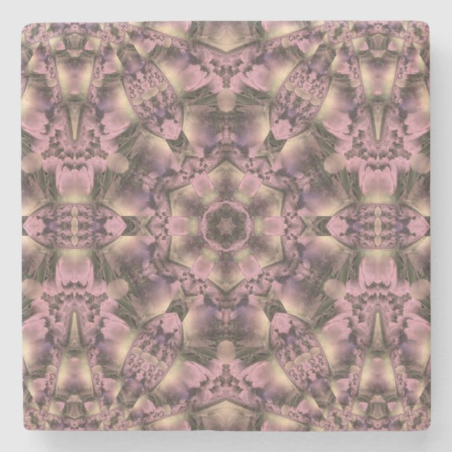 Porta-copo De Pedra Antiguidade Rosa Vitoriana (Frente)