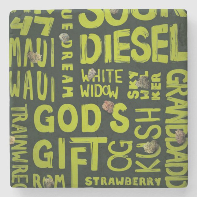 Porta-copo De Pedra Apelidos (Frente)