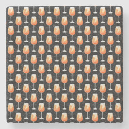 Porta-copo De Pedra Aperol Spritz Pattern