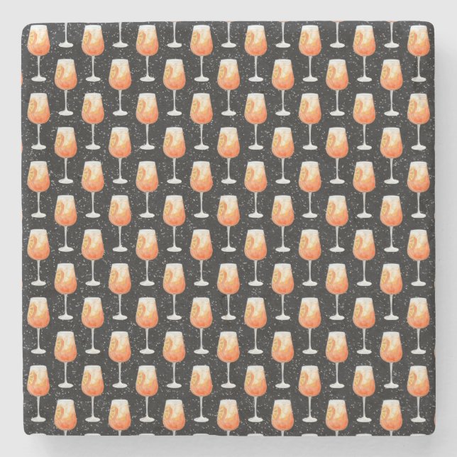 Porta-copo De Pedra Aperol Spritz Pattern (Frente)