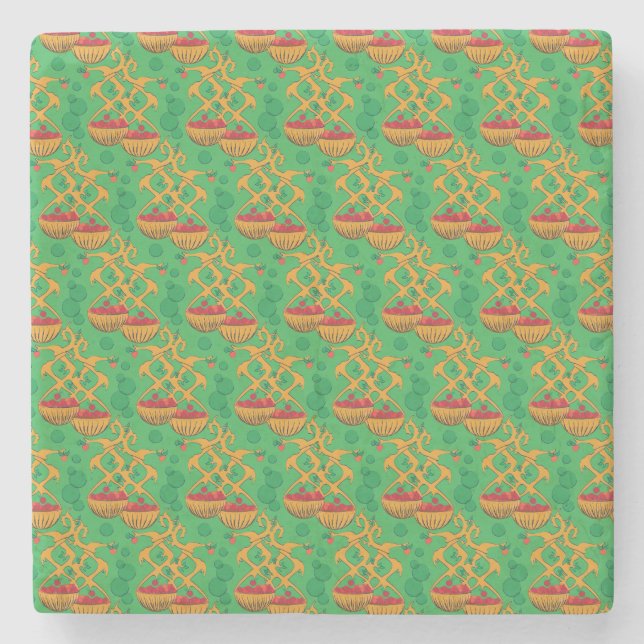 Porta-copo De Pedra Apple Baskets II (Frente)