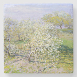 Porta-copo De Pedra Apple Trees in Bloom (por Claude Monet)