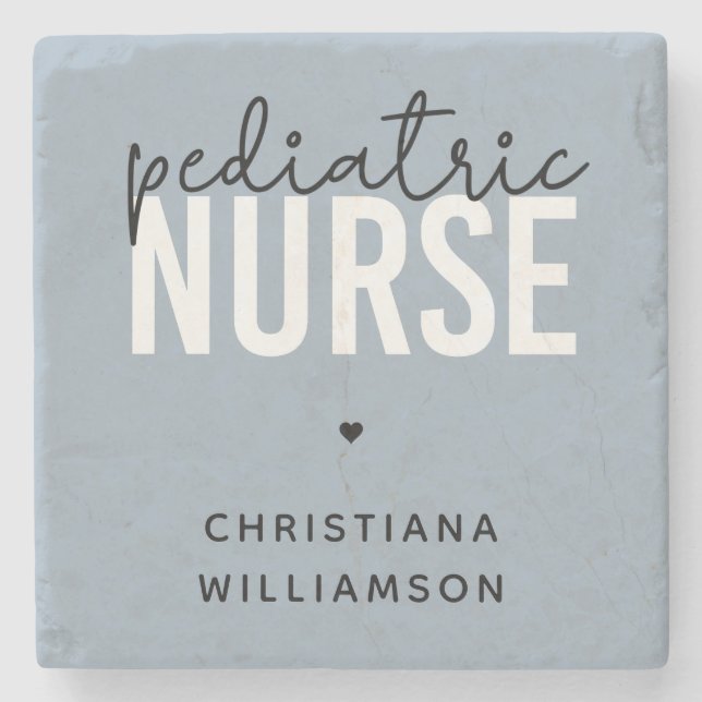 Porta-copo De Pedra Apreciação de Enfermeiros Pediátricos Personalizad (Frente)