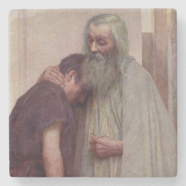 Porta-copo De Pedra Aproximação de casa (Pai e Filho)