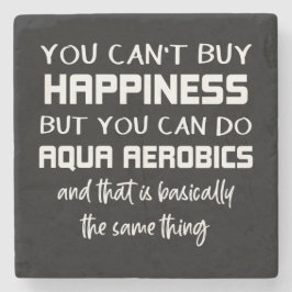 Porta-copo De Pedra Aqua Aeróbica é Felicidade Águas Engraçadas Aeróbi