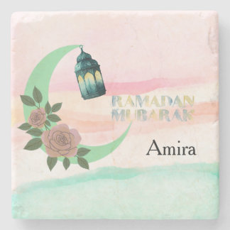 Porta-copo De Pedra Aquarela Ramadan – Lua Crescente