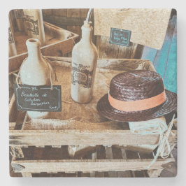 Porta-copo De Pedra Aqui está o seu chapéu, qual é a sua Porta copos d