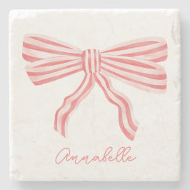Porta-copo De Pedra Arco com risca rosa coquete